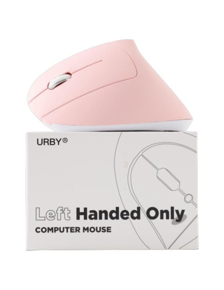 Ratón Inalámbrico Ergonómico para Zurdos URBY Rosa