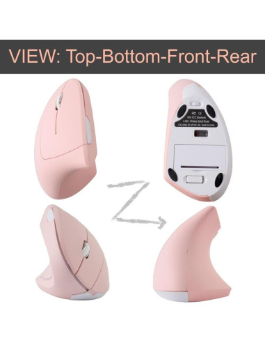 Ratón Inalámbrico Ergonómico para Zurdos URBY Rosa