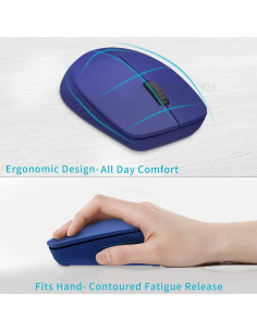 Ratón Inalámbrico Bluetooth Rapoo M100G Azul, Silencioso, 3 Dispositivos 2