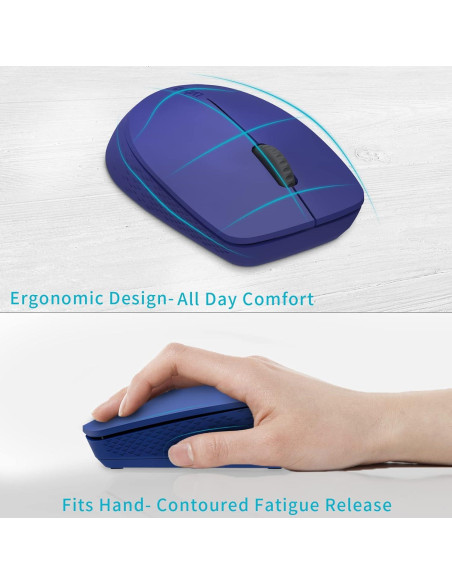 Ratón Inalámbrico Bluetooth Rapoo M100G Azul, Silencioso, 3 Dispositivos