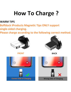 Consejos de Carga Magnética Boffdock 1-Pin 12 Piezas iProducts 2