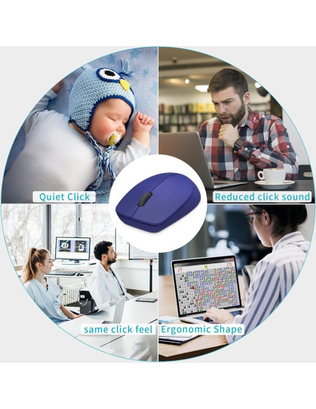 Ratón Inalámbrico Bluetooth Rapoo M100G Azul, Silencioso, 3 Dispositivos