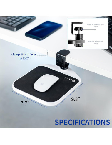 Soporte para Almohadilla de Ratón VIVO MOUNT-MS01AW Blanco