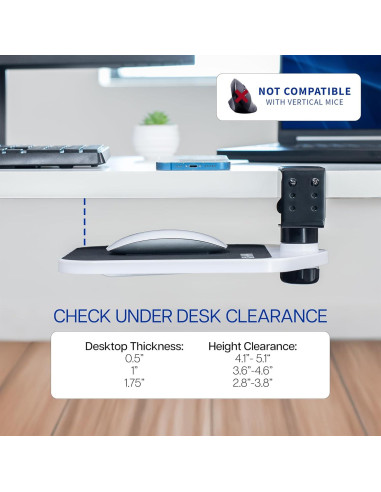 Soporte para Almohadilla de Ratón VIVO MOUNT-MS01AW Blanco