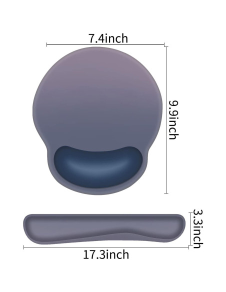 Juego de Soporte Ergonómico AORTDES para Muñeca y Alfombrilla