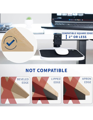 Soporte para Almohadilla de Ratón VIVO MOUNT-MS01AW Blanco