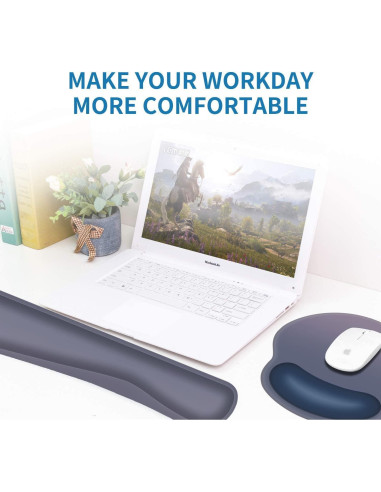 Juego de Soporte Ergonómico AORTDES para Muñeca y Alfombrilla