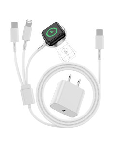 Cargador Magnético 3 en 1 USB C 20W para iPhone y Apple Watch