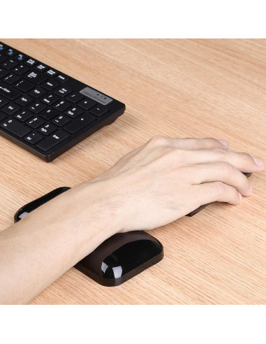 Reposamuñecas Ergonómico de Gel Aelfox - Soporte para Mouse Negro