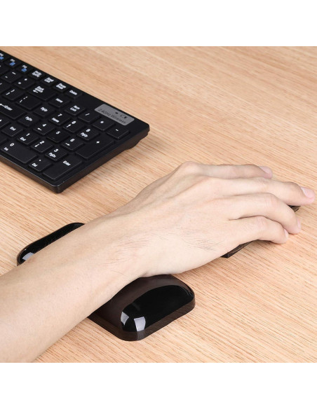 Reposamuñecas Ergonómico de Gel Aelfox - Soporte para Mouse Negro