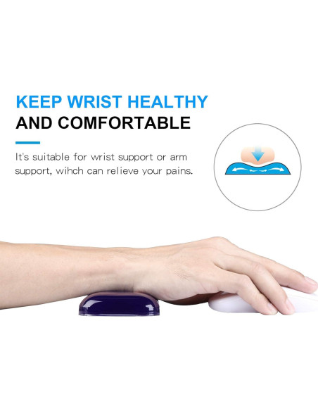 Reposamuñecas Ergonómico de Gel Aelfox - Soporte para Mouse Negro