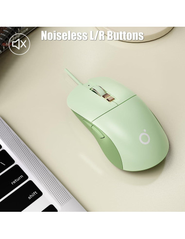 Ratón Gaming Inalámbrico TISHLED G309 2.4GHz/Bluetooth USB-C Verde