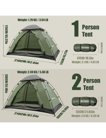 Tienda de Camping ShinHye Ultraligera 2 Personas Impermeable