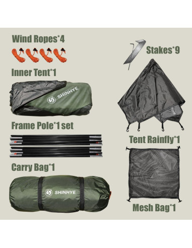Tienda de Camping ShinHye Ultraligera 2 Personas Impermeable