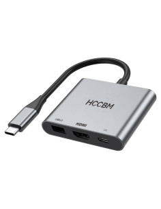 Adaptador USB C a HDMI 4K 100W PD y USB 3.0 - 3 en 1