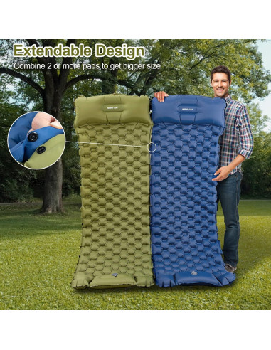 Almohadilla Inflable Night Cat para Dormir 195x65cm con Bomba