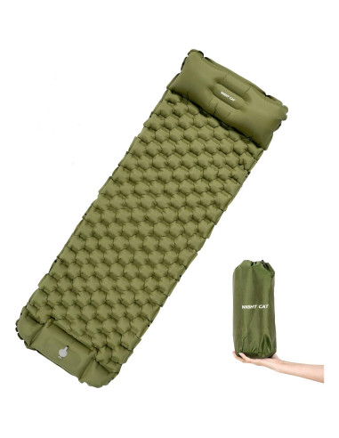 Almohadilla Inflable Night Cat para Dormir 195x65cm con Bomba