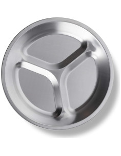 Juego de Platos de Acero Inoxidable Wealers - 4 Platos 24.89 cm 2