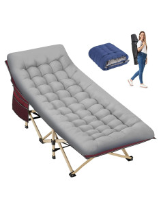 Cama de Camping Plegable Candockway 250KG con Colchón Desmontable