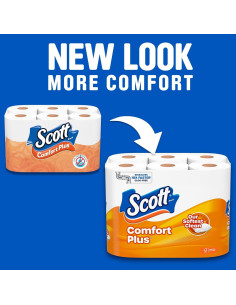 Papel Higiénico Scott ComfortPlus 12 Rollos Dobles 231 Hojas 2