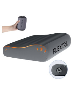 Almohada Inflable Ergonómica FLEXTAILGEAR Gris 42x30cm
