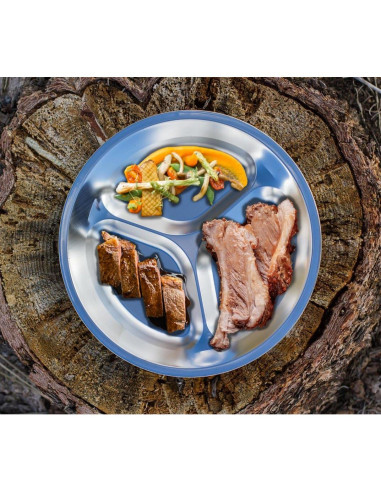 Juego de Platos de Acero Inoxidable Wealers - 4 Platos 24.89 cm