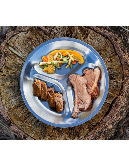 Juego de Platos de Acero Inoxidable Wealers - 4 Platos 24.89 cm