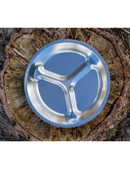 Juego de Platos de Acero Inoxidable Wealers - 4 Platos 24.89 cm