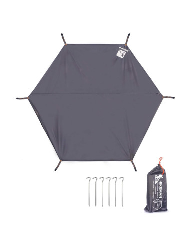 Tarp Impermeable HIKEMAN Huella Hexagonal 1-4 Personas 220x260cm