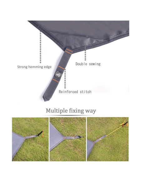 Tarp Impermeable HIKEMAN Huella Hexagonal 1-4 Personas 220x260cm