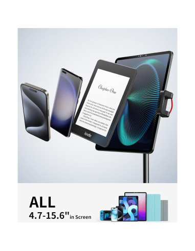 Soporte Ajustable para Tableta SAIJI S3E-2, 29-46 cm, Negro