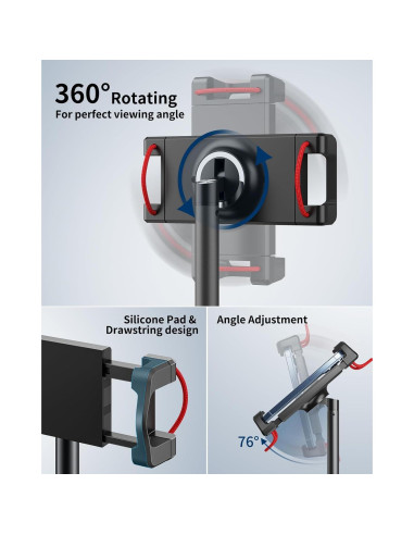 Soporte Ajustable para Tableta SAIJI S3E-2, 29-46 cm, Negro