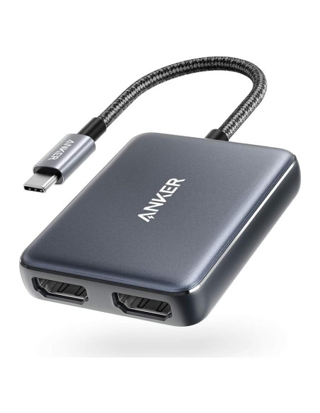 Adaptador USB C a Doble HDMI Anker A8324, 4K@60Hz, Compacto