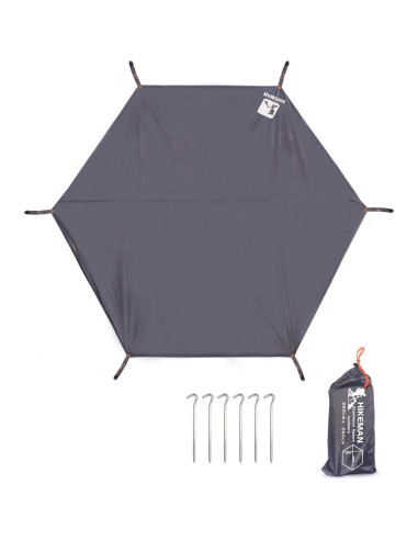 Tarp Impermeable HIKEMAN Huella Hexagonal 1-4 Personas 220x260cm