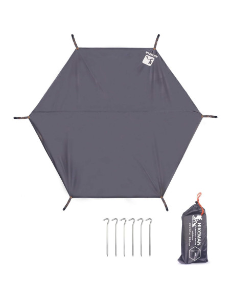 Tarp Impermeable HIKEMAN Huella Hexagonal 1-4 Personas 220x260cm
