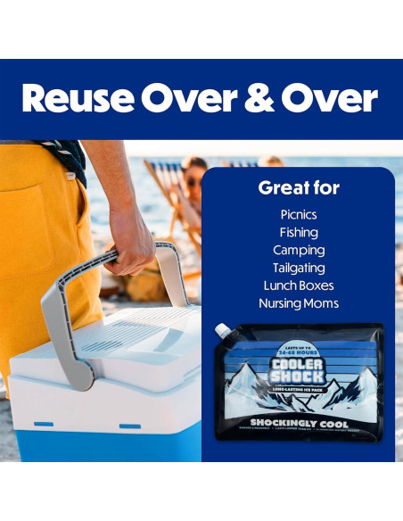 Paquete de Hielo Reutilizable Cooler Shock - 3 Unidades 25.4x35.6 cm