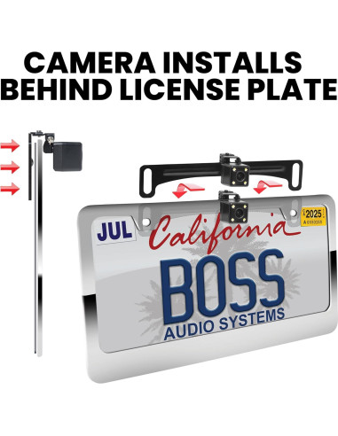 Cámara de Respaldo BOSS LPCB40 para Placa de Licencia 170