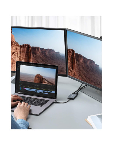 Adaptador USB C a Doble HDMI Anker A8324, 4K@60Hz, Compacto