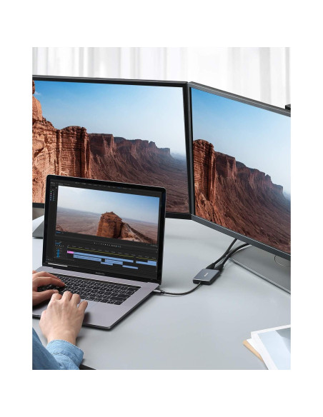 Adaptador USB C a Doble HDMI Anker A8324, 4K@60Hz, Compacto