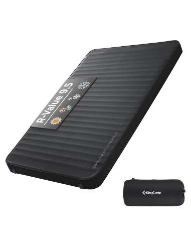 Colchón de Camping Doble Autoinflable KingCamp 3D 200x127 cm