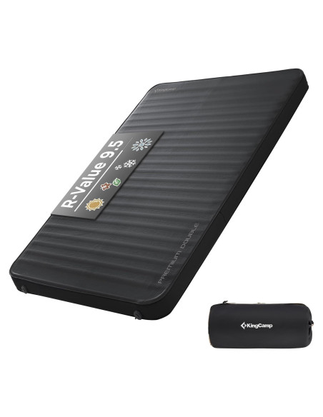 Colchón de Camping Doble Autoinflable KingCamp 3D 200x127 cm