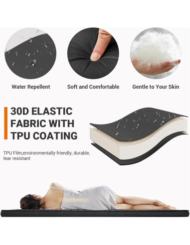 Colchón de Camping Doble Autoinflable KingCamp 3D 200x127 cm