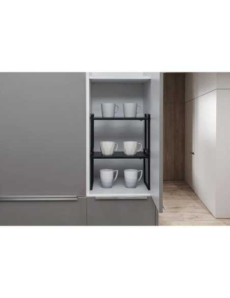 Estante Expandible Nxconsu para Alacena y Cocina, Negro