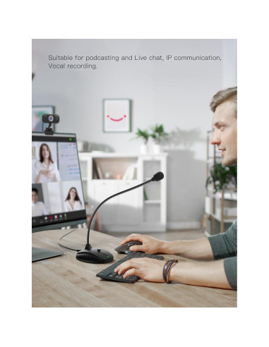 Micrófono USB de Condensador FIFINE K054 para PC y Laptop