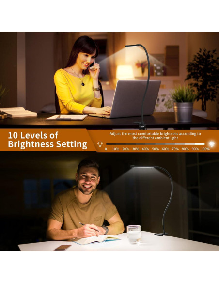 Lámpara de Escritorio LED Mojimdo 70 cm Regulable 3 Colores