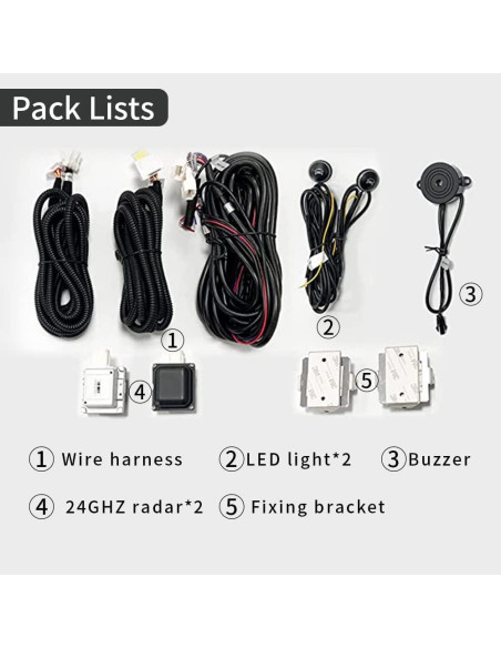 Sistema de Detección de Puntos Ciegos BY-J 24GHz Universal