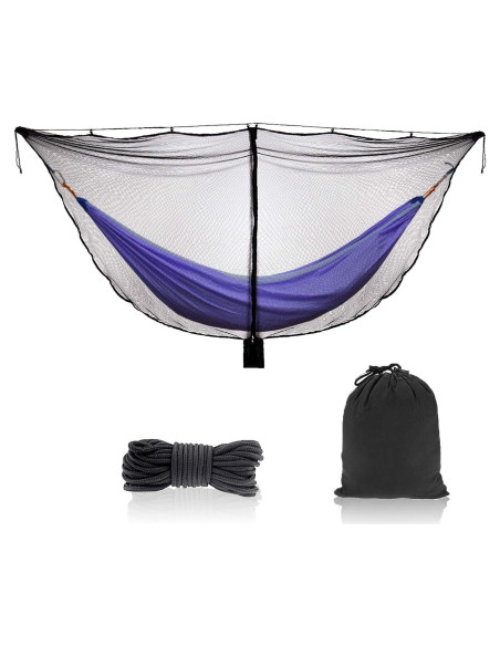 Red de Hamaca TOBWOLF con Cremallera Doble Cara y Cuerda