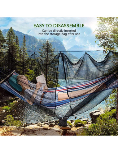 Red de Hamaca TOBWOLF con Cremallera Doble Cara y Cuerda