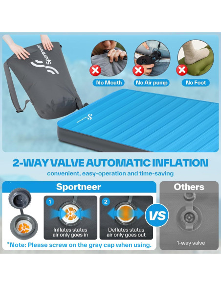 Almohadilla de Dormir Autoinflable Sportneer 198x76cm R10