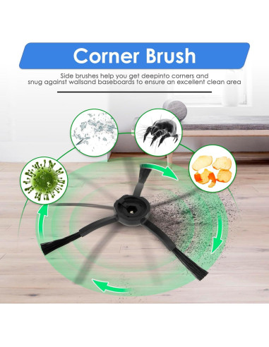 6 Cepillos Laterales FILTERIST para Roborock S8 MaxV Ultra